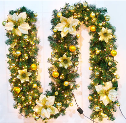 Christmas Garland | Red, White Colors