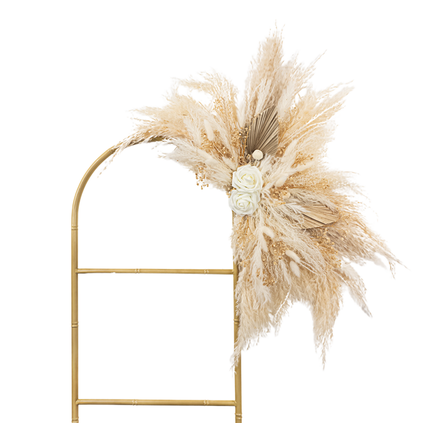 Pampas Flower Wings Champagne /Tan/Beige Roses Set of 1