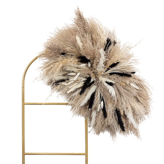 Black / White / Beige Pampas Dried Flower Arrangement